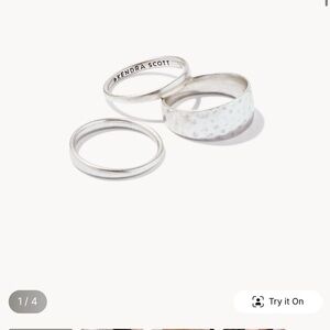 Kendra Scott Silver Ring Set